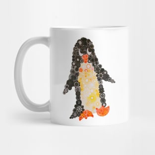 Spirograph Penguin: a Patterned Spirograph Collage Mug